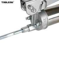Pistola de Engrase Manual de Doble Engranaje de 11000 psi, Juego de Herramientas Manuales para Ahorrar Trabajo, Pistola de Engrase de Alta Presión con Manguera para Mantenimiento