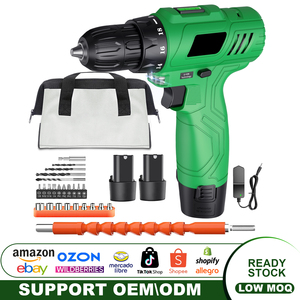 12V Li-ion Battery Cordless Drill <b>Set</b> Power Tools Keyless <b>Screwdriver</b> Customized OEM Support CD-12H Cordless Drill <b>Set</b> CD-12H - Product Image 5