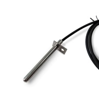 Proveedor Profesional de Sensores de Temperatura PT1000 RTD con Montaje de Brida de Longitud Personalizada para Enfriadores y Ventiloconvectores