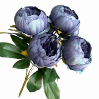 Fleurs de pivoine artificielles en vrac, 7 têtes, toucher réel, en soie, pour bouquet de mariage, centre de table, blanc, rose, violet, champagne, décoration intérieure