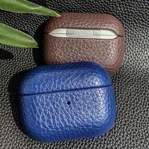 DL logo personnalisé PU cuir batterie charge sans fil écouteur housse de protection pour <span class=keywords><strong>AirPods</strong></span> pro pour iPhone PU galet grain - Product Image 4