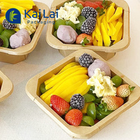 Bol biodégradable de qualité alimentaire jetable nouveau design de salade boîte octogonale à emporter en papier kraft avec couvercle