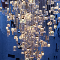 Youlaijas — lampe Led suspendue en cristal, design moderne, luminaire décoratif d'intérieur, idéal pour une fête, un ciel étoilé ou une chute d'eau