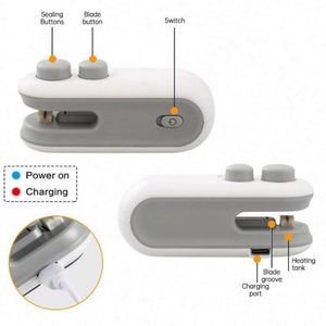 Clip de scellage alimentaire électrique mini, écologique, durable, outil de cuisine, usage domestique, plastique PC - Product Image 6