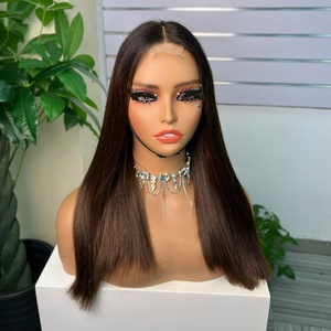 ผมแท้ 100% เกรด 12A ขนาด 2*6 เวียดนาม ผมตรงแบบ Bone Straight ทรงบ๊อบ ผมเวอร์จินบราซิล เปรู  วิกแบบไม่ต้องใช้กาว - Product Image 3
