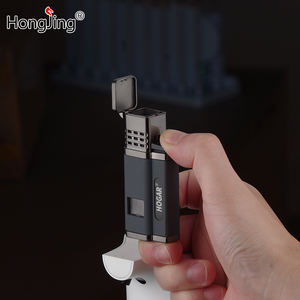 होंगजिंग इंफ्लेटेबल सिगार सिगरेट हल्का क्वाड्रूप साथ चाकू ड्रिल पोर्टेबल आउटडोर विंडप्रूफ सिगार लाइटर - Product Image 2