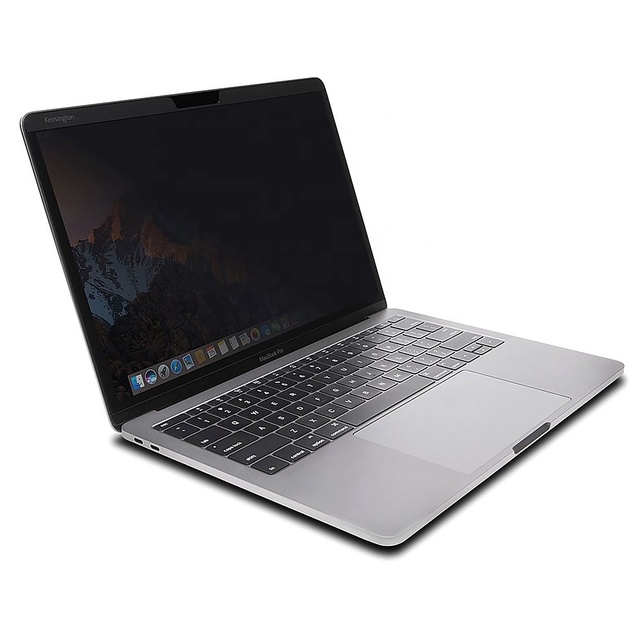 Black Frame Magnetic Privacy Tempered Glass Screen Protector 2.5D PET Anti-Spy Anti-Glare Easy Install for Macbook 15.4 Inch