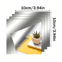 Vente en gros de miroirs acryliques autocollants carrés 10x10cm, sans cadre, modernes, incassables, légers, pour la décoration murale de la maison et la location