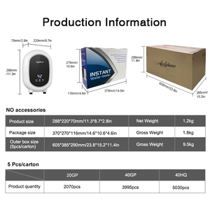 เครื่องทำน้ำอุ่นไฟฟ้าแบบทันทีสำหรับห้องน้ำ ห้องครัว ฝักบัว 3.5kW 7kW ตัวเครื่องพลาสติก ABS พร้อม ELCB หน้าจอสัมผัส - Product Image 6