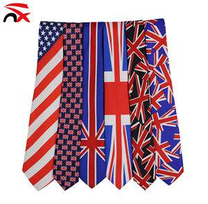 Cravates à motif <span class=keywords><strong>drapeau</strong></span> haïtien <span class=keywords><strong>de</strong></span> haute qualité, décontractées et tendance, en gros, avec logo personnalisé pour hommes, collection 2025 Nuoxin - Product Image 2