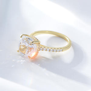 All'ingrosso Grande Anello in Argento 925 Minimalista Anello Zircone cubico Nuovo Arrivo di Fidanzamento di Nozze Fedi per le Donne Per Le Feste - Product Image 6