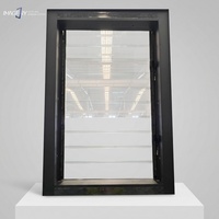 Ventana Moderna con Marco de Aluminio y Vidrio, Persiana Impermeable, Protección Solar, Anticorrosión, para Villa, Cocina, Hotel, Baño