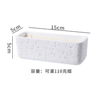 Pot à bougie en ciment vide, récipients en béton pour bougies DIY, conteneur d'aromathérapie, texture pierre mouchetée, 3 formes, 8 couleurs