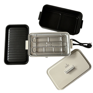 Olla Eléctrica Multifuncional, Parrilla Eléctrica con Tapa, Olla Eléctrica y Parrilla para Barbacoa - Product Image 2