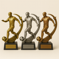 Trophée de football en résine personnalisé WeiVista, gravure personnalisée avec logo et nom pour la reconnaissance du football, événements d'équipe
