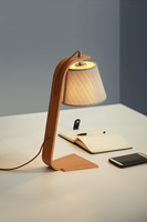Abat-jour Led d'intérieur en tissu, style japonais, ombres en bois, pour bureau, lampe de Table, lumière