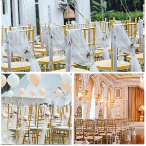 Silla Chiavari Moderna Apilable de Hierro Dorado para Banquetes, Bodas, Hoteles, Parques al Aire Libre, Eventos y Fiestas - Product Image 6