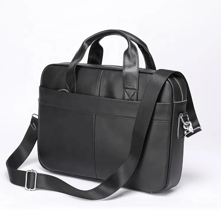 luxury classic genuine leather briefcase laptop bag business large capacity computer bag