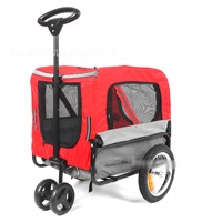 Remorque de vélo pliable de haute qualité pour animaux de compagnie, poussette, chariot de transport extérieur, chariot de jogging
