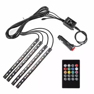 Lámpara de ambiente decorativa para Interior de coche tira LED RGB SMD 5050 RGB impermeable DC5V/12V fotografía de cambio Multicolor - Product Image 1