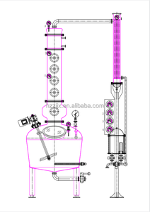 ZJ 100L 200L nouveau pot encore whisky distillation machine <span class=keywords><strong>prix</strong></span> bulle plaque encore cuivre alcool distillateur à vendre - Product Image 2
