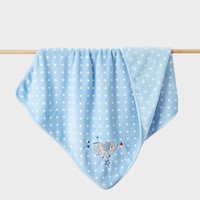 Selimut bulu domba karang motif Dot, selimut handuk kantor tahan angin untuk bayi baru lahir dan rumah