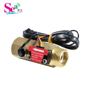 B4 Copper Water Flow Sensor with Hall Effect Meter 4-Point Internal/External Threaded Temperature Probe Turbine-<b>Card</b> <b>Readers</b> - Product Image 6