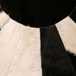 2025 Nueva alfombra de retazos multiusos moderna de pelo alto de cuero de vaca negro - Product Image 2