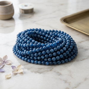 Rondelle <b>Blue</b> Kyanite Loose Beads <b>Necklace</b> Making Handmade Polished 6mm Natural Gemstone Jewelry Crafting Supplies Africa - Product Image 4