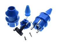 Adaptateur d'alimentation Schuko France Allemagne UE 4,8 mm DIY réutilisable 250V16A, Prise européenne réutilisable à deux broches rondes CEE 7/7