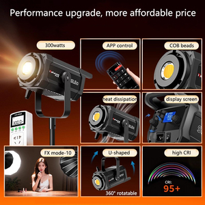 Lampe <span class=keywords><strong>vidéo</strong></span> LED 300W pour la photographie, éclairage continu bicolore, contrôle par application, CRI 95+, lumière de studio photographique - Product Image 2