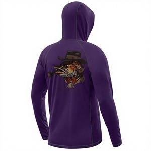 Sweat à capuche pour pêcheurs en plein air avec technologie de séchage rapide, tissu respirant UPF 50 pour conditions de pêche extrêmes, design camouflage - Product Image 1