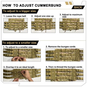 เสื้อกั๊กยุทธวิธีกลางแจ้ง ปรับได้เต็มที่ ระบายอากาศ น้ำหนักเบา แบบโมดูลาร์ สำหรับเพ้นท์บอล พร้อมช่องใส่แผ่นเกราะ - Product Image 3