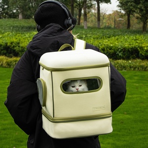 대용량 나일론 캔버스 고양이 작은 개 애완 동물 캐리어 단단한 동물 패턴 배낭 트롤리 휴대용 나들이 유니버설 애완 동물 - Product Image 1