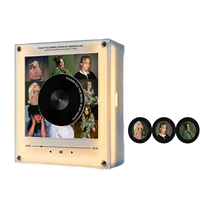 Offre Spéciale : Boîte à Musique NFC en Acrylique Personnalisée, Cadre Photo Tendance, Tourne-disque Gravé, 9 Souvenirs Remplaçables – Cadeau Idéal