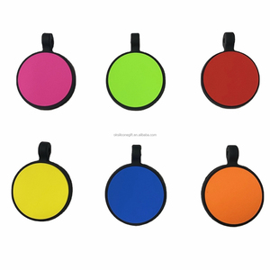 OKSILICONE直径36毫米圆形硅胶宠物ID标签定制激光狗名称无叮当声安静其他标签的声音 - Product Image 3