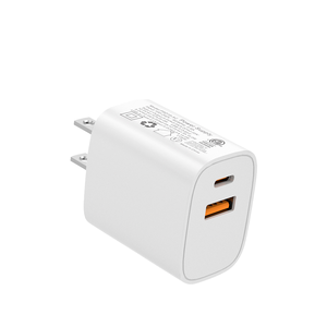 Cargador rápido de 20W, Cubo de pared, adaptador de corriente de dos puertos certificado ETL CE QC3.0 PD <span class=keywords><strong>USB</strong></span> tipo <span class=keywords><strong>C</strong></span> para auriculares de teléfono móvil <span class=keywords><strong>Apple</strong></span> - Product Image 1