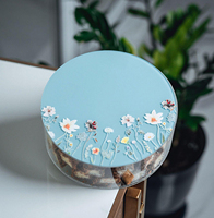 Boîtes cadeaux personnalisées pour dattes du Ramadan imprimées de fleurs, boîtes de présentation de luxe en acrylique transparent pour macarons, chocolats et bonbons