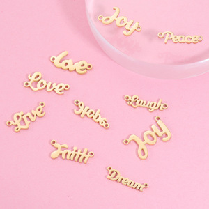 Tiếng Anh Từ Titan Thép Thư Đồ Trang Sức Mạ Dây Và Mặt Dây Chuyền Kết Nối Thép Không Gỉ Phụ Kiện - Product Image 4