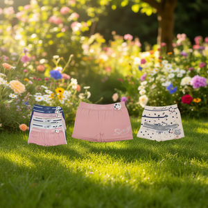 SFL-9 Pantaloncini Lavorati a Maglia da Donna, Vita Media, Elastici, Traspiranti, in Cotone e Spandex, Stile Casual con Decorazione Ricamata - Product Image 2