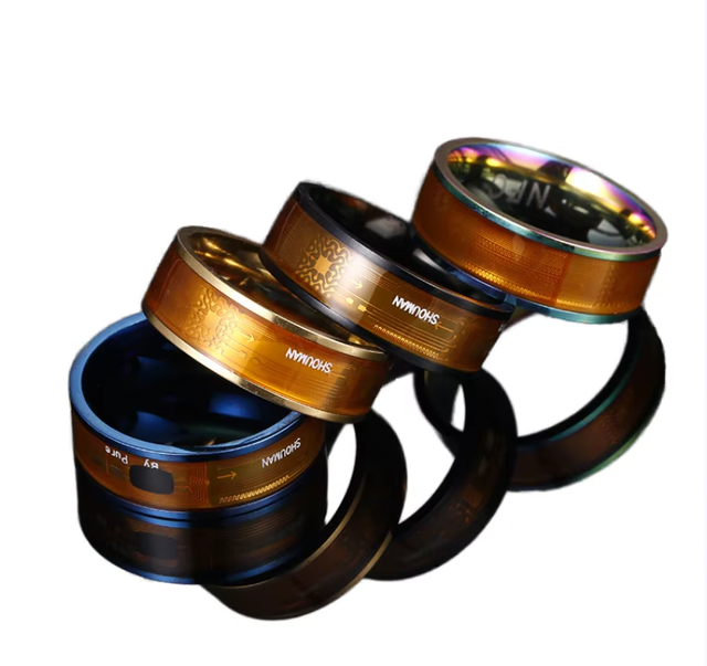 Hot Selling NTAG213 Chip NFC Smart Ring Wearable Smartphone Titanium Steel Smart Chip Waterproof NFC Ring Ring