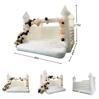 Château de rebond gonflable en PVC/vinyle blanc de mariage YARD avec ventilateur 4x4x2.7m 10 enfants capacité pour 3-10 ans