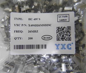 Résonateur à cristal HC49S DIP 2Pin 20pF 20ppm 26M 26MHz 26.000MHz - Product Image 4