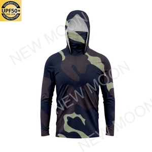 Custom UPF 50+ Fishing UV <b>Hoodie</b> <b>Lightweight</b> Breathable Men's Sun Protection Clothes Fishing Sweatshirt - Product Image 1