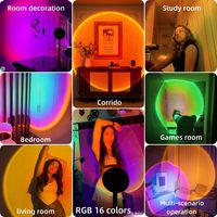 Vente chaude Décoration Intérieure Meilleur Cadeau Enfants Coucher Du Soleil Projection Étoile Lampe Projecteur LED Veilleuse