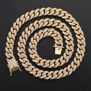 Rappers Hip Hop Trendy Men Customizable Jewelry 925 Sterling Silver Gold Plated Moissanite Cuban Link <b>Necklace</b> Luxury <b>Statement</b> - Product Image 4