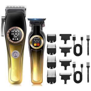 <span class=keywords><strong>Tondeuse</strong></span> à cheveux professionnelle pour hommes avec chargement USB, kit de toilettage pour salon de beauté et barbier - Product Image 5