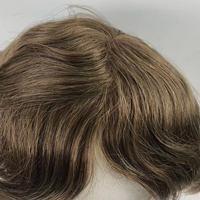 Perruque de remplacement pour hommes en cheveux humains Remy 100% de haute qualité, avec dentelle suisse et PU transparent, lisse, 6 pouces