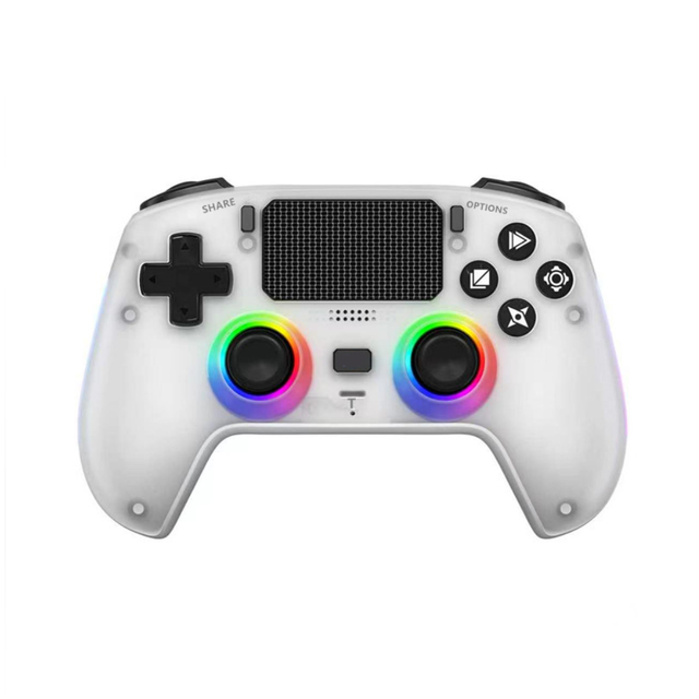 Wireless BT Controller for PS4 with Hall Effect Joysticks 6-Axis Gyro Macro Programming and RGB Light
