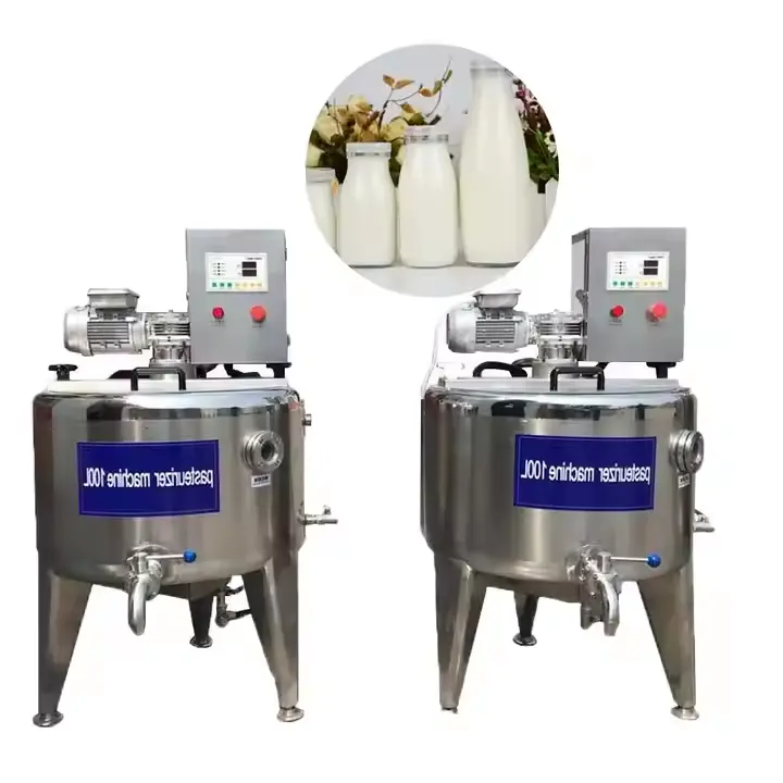 Machines de traitement laitier d'équipement de pasteurisateur de lait de l'acier inoxydable 100L